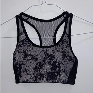 Black and Gray Women's Sports Bra